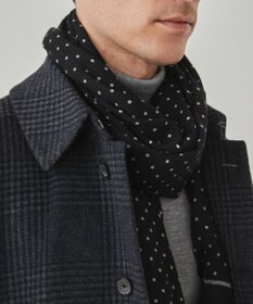 GOTAIRIKU 【WOOL100％】大判ドットットプリントストール