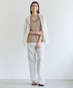 BEIGE， MORION / リネン レイヤードニット