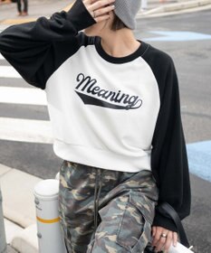 WEGO チームロゴラグランショートスウェット