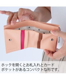tsumori chisato CARRY スカラップししゅう 2つ折り財布 ミニ財布 猫モチーフ