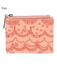 tsumori chisato CARRY スカラップししゅう 2つ折り財布 ミニ財布 猫モチーフ