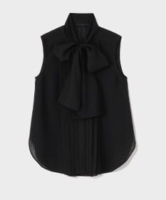 GRACE CONTINENTAL リネンライクボウタイノースリーブ