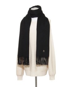 MOONBAT FURLA(フルラ）【WEB限定】ウール100％ アーチロゴ 無地ストール 190cm×60cm