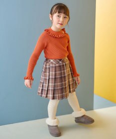 ANY KIDS 首フリル しあわせタッチ ニット