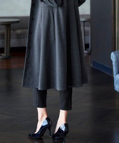 Tiaclasse ウール調フレアフードコート