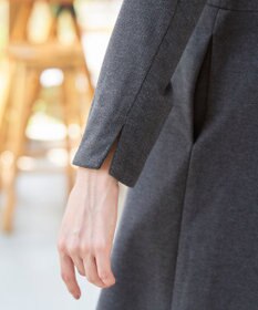 Tiaclasse ウール調フレアフードコート