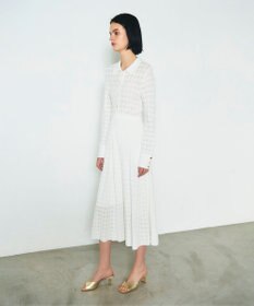 GRACE CONTINENTAL ウェーブニットワンピース