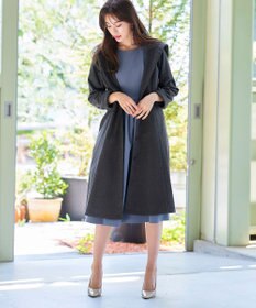 Tiaclasse ウール調フレアフードコート