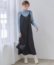 Tiaclasse 【洗える】プリーツキャミワンピース