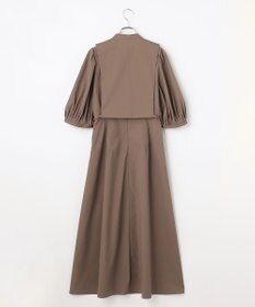 #Newans 【洗える】ピンタックベストコンビワンピース