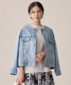 ご好評につき追加生産・洗える】USUKARU DENIM ノーカラージャケット