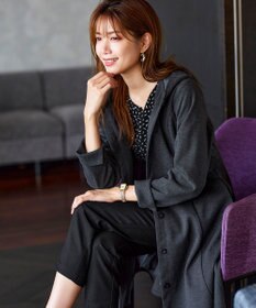 Tiaclasse ウール調フレアフードコート