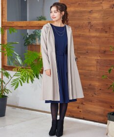 Tiaclasse ウール調フレアフードコート