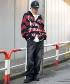 WEGO シャギーグラフィックZIPパーカー