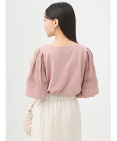 earth music&ecology フレア袖レースプルオーバー