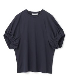 BEIGE， 【洗える】STOCK / オーガニックコットン半袖ギャザートップス