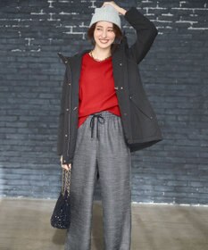 ANY SIS 【CICA加工・選べる9色展開】クルーネックバックスリット ニット