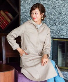 Tiaclasse ウール調フレアフードコート