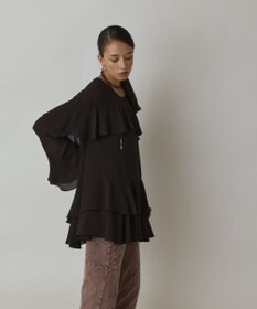 GRACE CONTINENTAL シフォンフリルブラウス