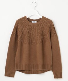 J.PRESS LADIES L 【WEB限定・洗える】 EIGER CORD 求心編み ニット