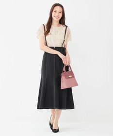 ANY SIS 【洗える】カラーMIXシャンブレー スカート