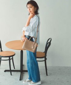 TOPKAPI 【TREASURE TOPKAPI】フロントステッチ レザーミニショルダーバッグ