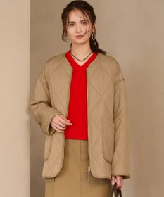 23区 【SLOW/一部店舗限定】中綿 パデットアウター ベージュ系