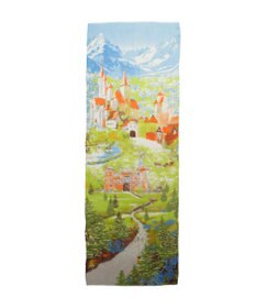 MOONBAT Hanato(ハナト) シルクウールストール ノイシュヴァンシュタイン城／幅60cm