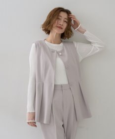 YECCA VECCA パールペプラムジレ