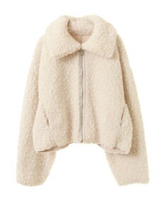 earth music&ecology リバーシブルフェイクムートンショートブルゾン