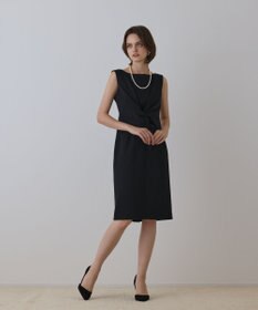 GRACE CONTINENTAL サテンクロスドレープワンピース