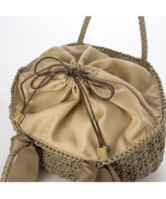 UNBILLION カシュカシュ cachecache / 下がりグログラン柄編みトート カゴバッグ