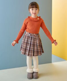 ANY KIDS 首フリル しあわせタッチ ニット