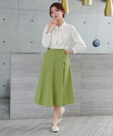 Tiaclasse L ふくれジャガードタックフレアスカート