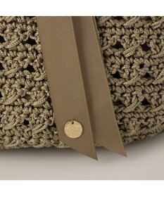 UNBILLION カシュカシュ cachecache / 下がりグログラン柄編みトート カゴバッグ