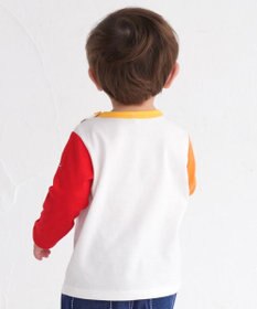 MIKI HOUSE HOT BISCUITS 【80-120cm】 カラフルロゴ 長袖Tシャツ