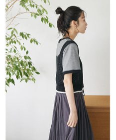 CRAFT STANDARD BOUTIQUE 配色メッシュニットビスチェ