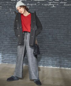 ANY SIS 【CICA加工・選べる9色展開】クルーネックバックスリット ニット