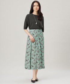 自由区 L 【接触冷感・UVカット・WEB限定カラーあり】クレープストレッチプルオーバー ニット