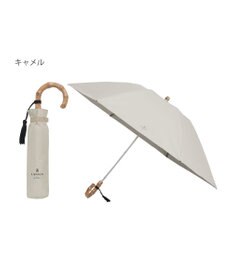 MOONBAT 【WEB限定】LANVIN en Bleu 晴雨兼用 折りたたみ傘 ワイド プレーン×ロゴ刺繍 一級遮光 遮熱 UV