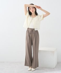 earth music&ecology フラワーコード刺繍カーディガン