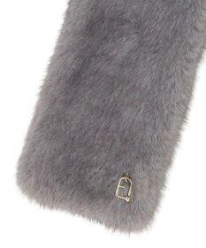 MOONBAT FURLA（フルラ）差し込みファーティペット マフラー アーチロゴ フェイクファー