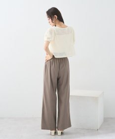 earth music&ecology フラワーコード刺繍カーディガン