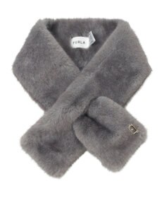 MOONBAT FURLA（フルラ）差し込みファーティペット マフラー アーチロゴ フェイクファー