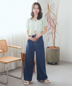 earth music&ecology フラワーコード刺繍カーディガン