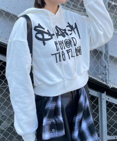 WEGO ハンドライティングショートパーカー