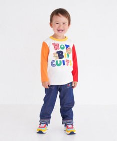 MIKI HOUSE HOT BISCUITS 【80-120cm】 カラフルロゴ 長袖Tシャツ