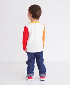 MIKI HOUSE HOT BISCUITS 【80-120cm】 カラフルロゴ 長袖Tシャツ