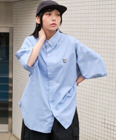 WEGO 【ユニセックス着用ITEM/MLサイズ展開】オックスフォードワンポイントシャツ（SS）