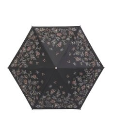 MOONBAT 【遮光率100％/遮熱/UV】LANVIN en Bleu (ランバン オン ブルー)晴雨兼用日傘 ドローイング フラワー 花柄 折りたたみ傘 簡単開閉